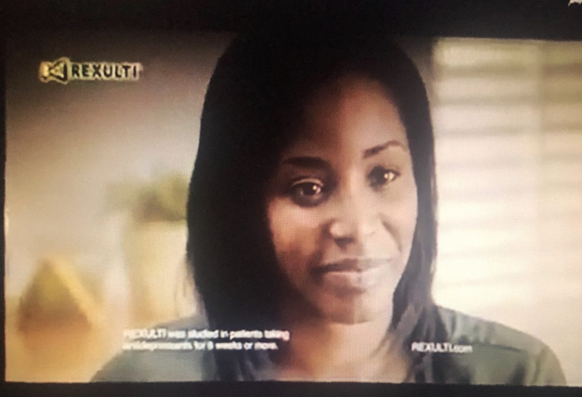 Makeda Duncan in a Rexulti commercial Rome Talent